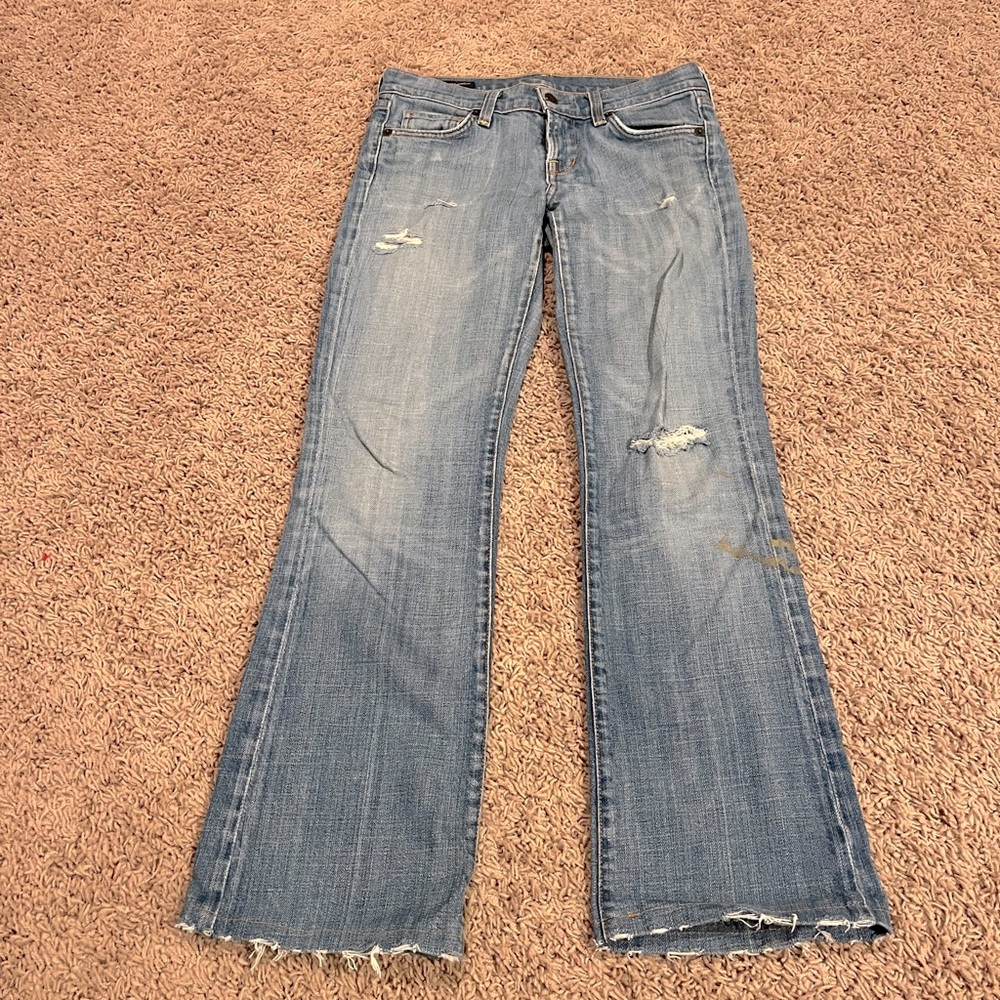 Womens Citizens Of Humanity Kelly #001 Stretch Low Waist Bootcut Jean Size 26